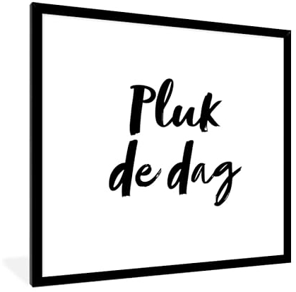 MuchoWow Poster Bilder Wanddeko Deko Wohnzimmer 40x40 cm Carpe diem - Text - Nutze den Tag - Zitate