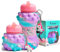 RIXOZ Einhorn Pop It Wasserflasche – 550 ml Silikon Faltbare Einhorn Pop It Wasserflasche mit Schlüsselanhänger für Kinder