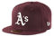 New Era Oakland Athletics MLB Maroon White Poly 59Fifty Basecap - 7 5/8-61cm (XL)