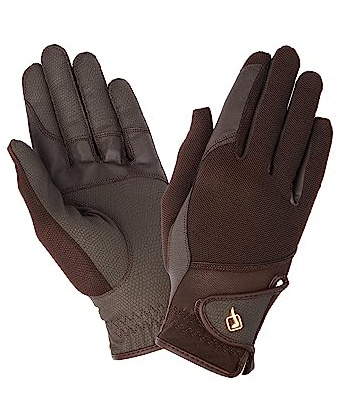 LeMieux Pro Mesh Horse Riding Gloves - Brown Medium