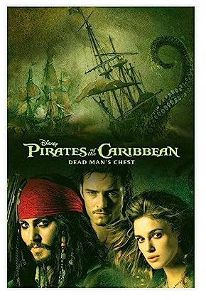 ZAPORA Pirates of the Caribbean Poster 4 Leinwand Poster Wandkunst Dekor Druck Bild Gemälde für Wohnzimmer Schlafzimmer Dekoration ungerahmt 60 x 90 cm