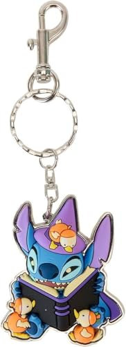 Loungefly Lilo & Stitch Halloween Stitch bruja llavero, Púrpura, S