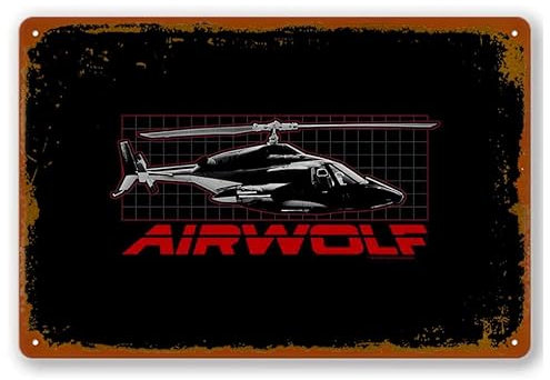 Airwolf Filmposter Vintage Metall Blechschild Home Cafe Bar Pub Wanddekoration Geschenk 20,3 x 30,5 cm