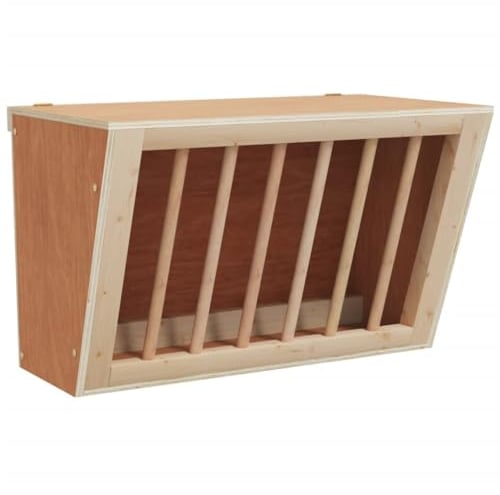 vidaXL Heuraufe für Kaninchen, Heuspender Sicher Gesund, Futterspender Raufe für Kaninchenkäfig Wand, Kleintierraufe Heuhalter, Massivholz Tanne