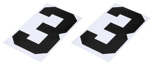 sourcing map 2 Pcs Iron on Numbers, 8 Inch T Shirt Heat Transfer 3 Number Patches Iron on Numbers for Jersey Clothing Team Uniform Sports T Shirt Football Basketball Baseball (Black)