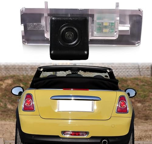 HD Nachtsicht Rückfahrkamera Ersatz für BMW Mini Cooper Kombi Limousine R55 R56/Convertible cabrio R52/Cabriolet R57/Coupe R58/Roadster R59/S hardtop R56/one Ray G 55kw/Kennzeichenbeleuchtung