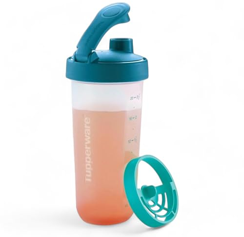 Tupperware Quick Shake Shaker Blender 20 oz Capacity in Teal Blue