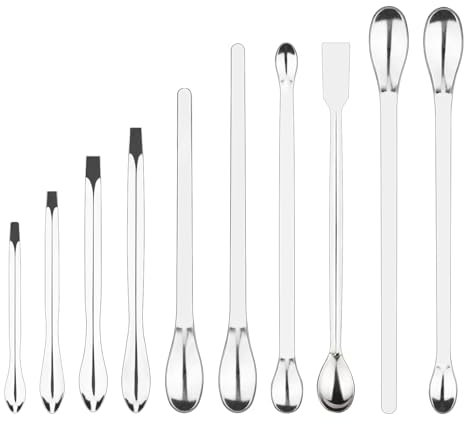 FunChem Lot de 10 micro cuillères de laboratoire pour un pesage précis