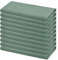 10er-Pack Leinen-Servietten, 40 x 40 cm Wiederverwendbare rustikale Leinenstoffservietten aus Baumwoll-Leinen-Mischgewebe Tischservietten für Hochzeit/Party/Bankett/Abendessen-Dekoration (Hellgrün)