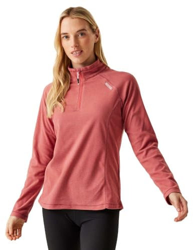 Regatta Damen Montes leichtes Fleece mit halbem Reißverschluss und Ministreifen-Mikrofleece aus 100% Polyester, perfekt zum Wandern, Spazierengehen und für Outdoor-Aktivitäten