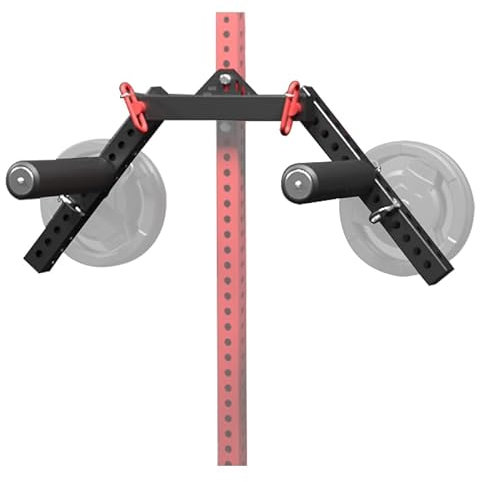 Plate Loaded Deltoid and Shoulder Press Machine - Lateral Raise Attachment for 5/8 Aperture Racks, Upper Body Strength Training Accessory
