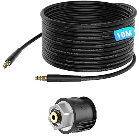 Tubo idropulitrice da 10 m: tubo di prolunga con connettori Quick Connect, accessorio per idropulitrice ad alta pressione