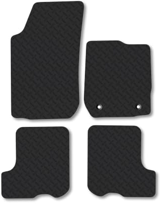 Dacia Sandero (2013-2021) 5mm Rubber Car Mats | Heavy Duty Rubber Tailored Fit Floor Mats Full Coverage Durable Waterproof Accessories Easy Clean Anti Slip Made in the UK