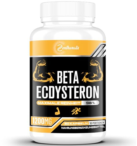 Beta-Ecdysteron-Ergänzung 1200 mg | 98% maximale Reinheit, 60 stück (1er Pack)
