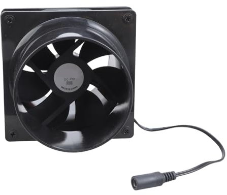 12V 12cm Inline Duct Fan with Speed Controller Powerful Ventilation Exhaust Blower for Heating Cooling Boosters Tents