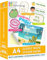 Home Range 50 hojas de papel autoadhesivo brillante A4, etiquetas adhesivas A4 imprimibles en color blanco, compatibles con impresoras de inyección de tinta y láser para el hogar, oficina y proyectos