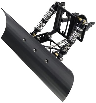 Oshhni Schneepflug für Modellautos Als Schneeschaufel Räumschild Und Frontschaufel Aus Langlebiger Aluminiumlegierung für Ferngesteuerte Geländewagen Im Maßs, Schwarz