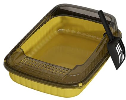 mophrati Offener, tragbarer Sandkasten, leicht zu reinigen, bietet komfortablen Platz für Katzenwelpen und Kleintiere in der Wohnung, spritzsicher, ideal für Reisen mit