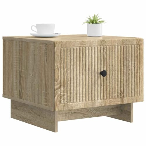 vidaXL Couchtisch Sonoma-Eiche 49 x 50 x 40 cm Holzwerkstoff, Stylischer Couchtisch, Vintage-Rechteckdesign, viel Stauraum, moderner Look, praktische Oberfläche für zu Hause