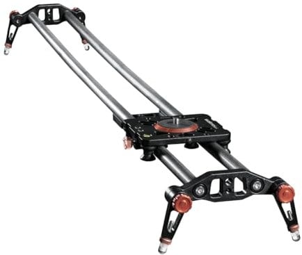 Walimex Pro Carbon Video Slider Pro (120 cm, ruckelfreie Kamerafahrten, inklusiv Transporttasche und Wasserwage) schwarz