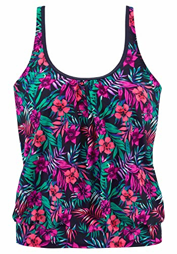 Venice Beach Damen Oversize-Tankini-Top mit Streifenmuster, bequem, lässig