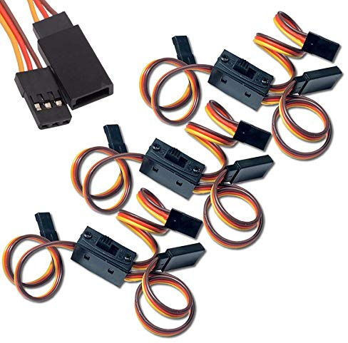 VUNIVERSUM 3X Stück Premium Schalterkabel Strom Schalter Servo Kabel 3X JR BEC Graupner Stecker Buchse RX An/Aus On/Off RC Powerschalter Empfänger LED Lipo Akku Switch Modellbau