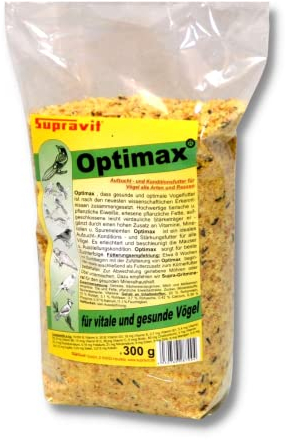 Optimax Kondition- und Aufzuchtfutter für Vögel | 300g Eimer | Eifutter für alle Ziervogelarten | Geeignet für Kanarienvögel Wellensittiche und viele Weitere