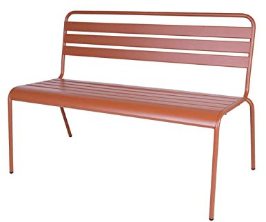 MaximaVida Gartenbank Max aus Metall 120 cm Rostbraun