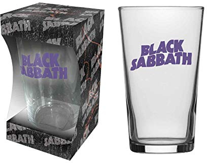 Black Sabbath Glass Classic Pint, 568 ml, Purple, Official Boxed, Reusable, Dishwasher Safe, Glossy Finish