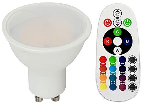 V-TAC VT-2244 Faretto LED GU10 3,5W Satinato con Telecomando RGB + 3000K