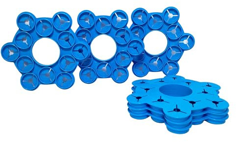 Wigwam Stütze | Schöne Farben | Bambus-Stütze für Kletterpflanzen, Bohnen, Zuckererbsen, Tomaten, Gurken und vieles mehr | Hergestellt in Großbritannien | Hellblau, 6er-Set