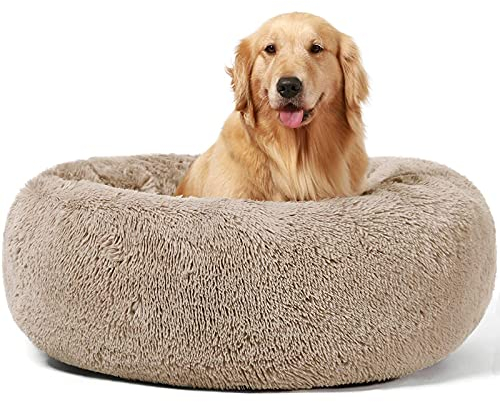 ANWA Dog Beds Calming Donut Cuddler, Large Dogs, Indoor Calming Beds, 36''