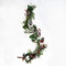 SHATCHI Natürlich aussehende künstliche Schnee-Blätter, Blumen, Tannenzapfen und Beeren Kranz Haustür Hängende Weihnachtsdekorationen Xmas Hochzeit Dekor Grün Girlande 150cm