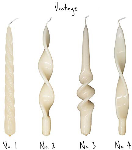 Edle Spiralkerzen Vintage No. 1 in Mint Matt - 5 Stück Twisted Candles I gedrehte Spiral Kerzen Stabkerzen Spitzkerzen - 23 x 2,2 cm - Trendkerzen