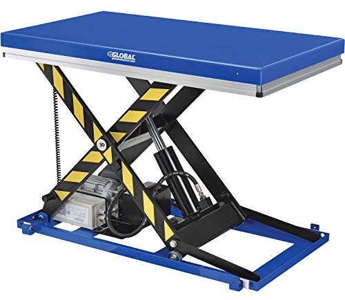 Global Industrial 2200 Lb. Capacity Power Scissor Lift Table with Hand Control, 48L x 28W Platform
