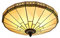 E27 Deckenleuchte Vintage Gemalt Design Tiffany Glas Deckenlampe Modern Industrie Landhaus stil Weinlese Rund Decke Beleuchtung für Retro Wohnzimmer Schlafzimmer Büro Küchen Bar Flur Wandlampe, 41cm