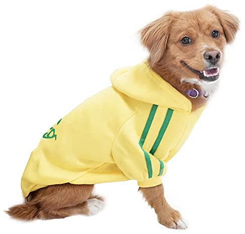 Eastlion Hund Pullover Welpen-T-Shirt Warm Pullover Mantel Pet Kleidung Bekleidung, Gelb, Gr. XXL