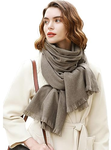 RIIQIICHY Damen Schal Winter Khaki Pashmina Stola Festlich Herbst xxl schals Tücher für Abendkleider Frauen Hochzeit Schultertuch