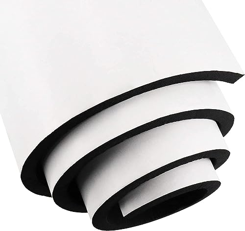 Rollo de espuma autoadhesiva de caucho celular, autoadhesivo, 300 mm (ancho)x6 mm (diámetro)x1.5 m (L) multifuncional, placa de espuma de neopreno, fácil de cortar, placa de goma celular DIY (negro)