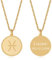 TIMANDO Damen Sternzeichen Kette Fische mit Gravur, Personalisierte Halskette mit Namen in goldfarben, Horoskop Anhänger, Geburtstagsgeschenk