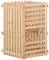 vidaXL Bois de Pin Solide Boîte à Pommes de Terre Boîte de Conservation Conteneur de Stockage Bac de Rangement de Cuisine 50x50x50 cm
