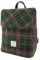 Maia Gifts Harris Tweed Mini Backpack in Dark Green and Plum Check