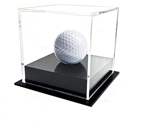 Universal Ball Acrylic Showcase,Display case Cube Box for a Golf ball hole in one, Baseball, Tennis Ball, Snooker Ball, 10x10x10cm
