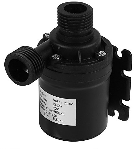 MOUMOUTEN Tauch Mini Wasserpumpe DC24 V 22W G1/2 Warmwasser Umwälzpumpe | leise Aquariumpumpe 800 l/h 5-Meter-Aufzug für Springbrunnen Gartenteich Aquarium