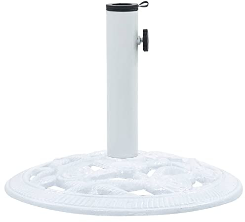 INLIFE Pied de parasol en fonte Blanc 9 kg 40 cm