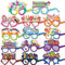 DPKOW 28 Carta Occhiali per Feste, Colorati Buon Compleanno per Bambini Adulti Bomboniere Divertenti Foto Props Accessori