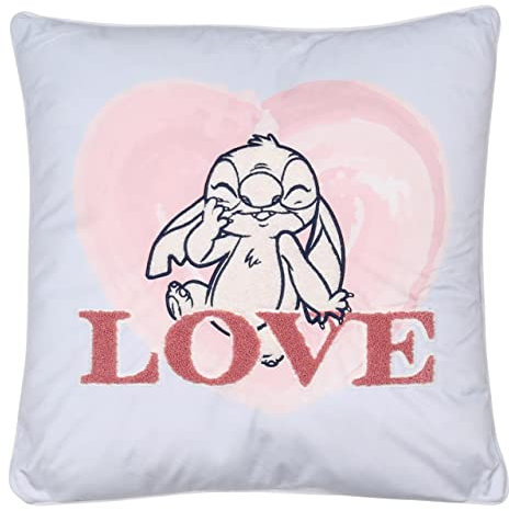 sarcia.eu Stitch Disney Blaues quadratisches Kissen, groß, blau 50x50cm, Oeko-TEX