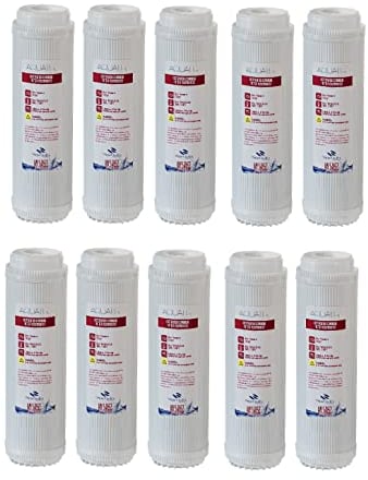 10x Aquati granular Activated Carbon Cartridge GAC 10” Standard Water Filter for Reverse Osmosis, HMA and Drinking Water Purification Systems.