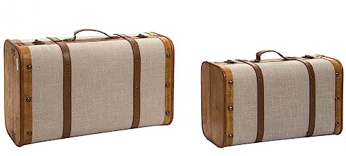 DKD Home Decor Truhen Set, Farbe: Beige, Standard