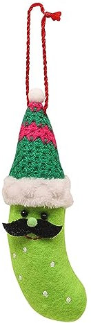 Weihnachtsdeko Outdoor Indoor 1 PCS Grüne Banane Anhänger Kreative Mann Puppe Mit Hut Hängende Dekoration Für Szene Dekoration Christbaumschmuck Weihnachtsbaumanhänger (B, One Size)